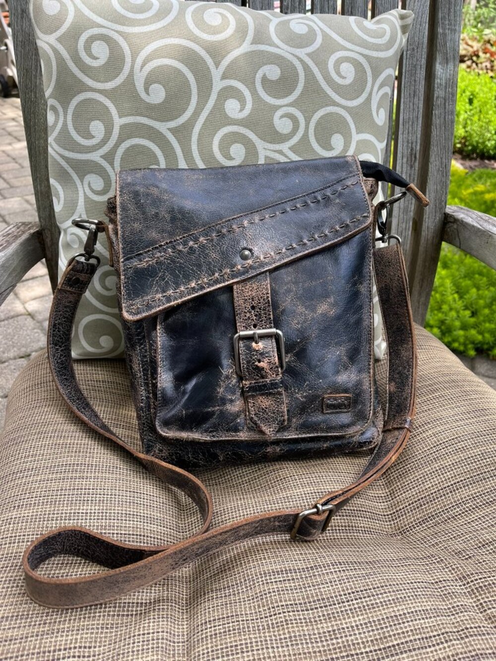 Bed Stu AINHOA LTC Crossbody, Black Lux Leather, MSRP $255, Excellent Condition